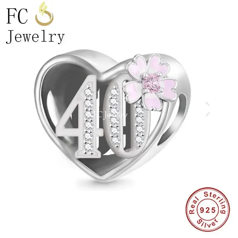 WOSTU 925 Sterling Silver Birthstone Charm - Small Bead Charm For Bracelets, Gift For Mother, Sister, Valentine's Day - View #2