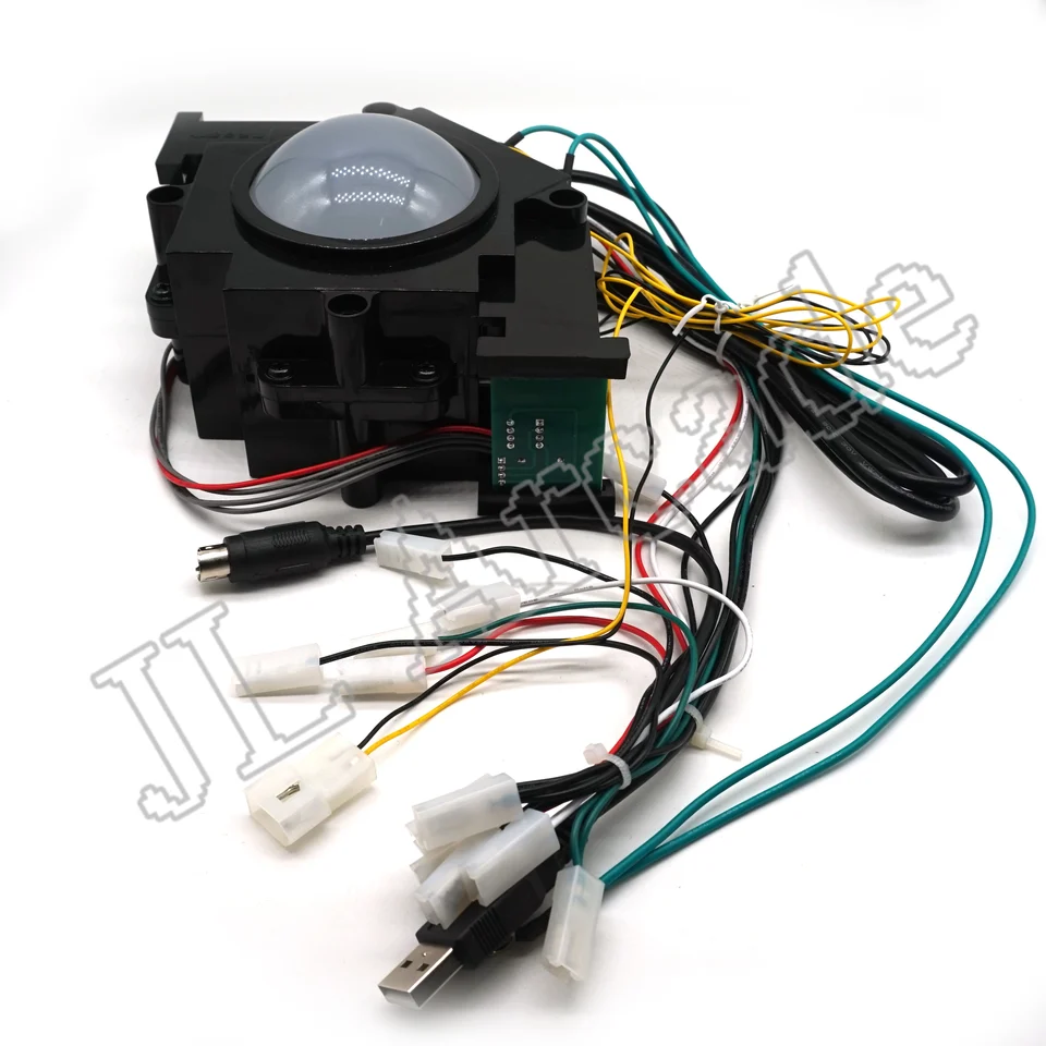 Trackball Arcade Illuminata Da 4,5 Cm - Con Connettore PS2 E Adattatore USB, Per Giochi Retr&ograve;