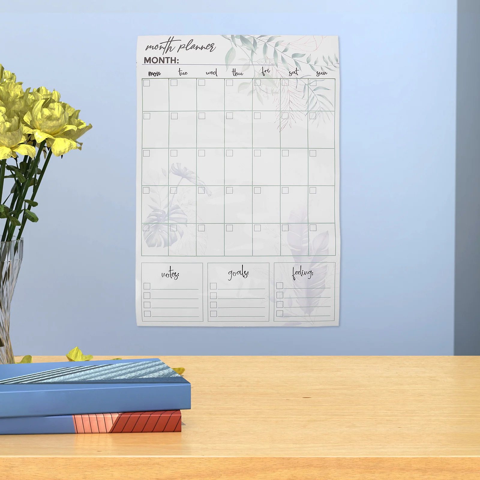 Decorative Self-adhesive Wall Stickers Large White Board Calendar Dry Erase  Calendars - AliExpress