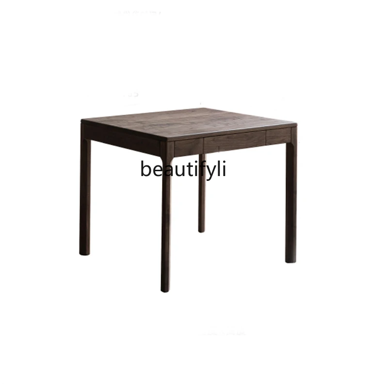 

New Chinese Style Solid Wood Table and Chair Household Dining Table Square Table Teahouse Chess and Card Table