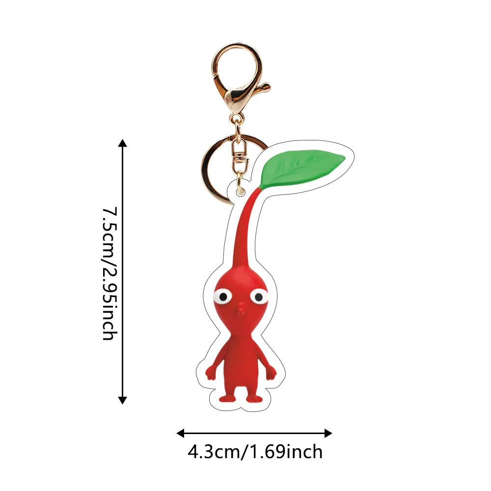 귀여운 게임 애니메이션 PIKMIN 그림 캡틴 Olimar PIKMIN 액션 피규어 PVC 열쇠 고리 컬렉션 모델 인형 장난감 어린이 선물 용품