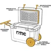 52 Quart Ultra-Light Wheeled Hard Cooler Insulated Portable Ice Chest Box for Beach, Drink, Beverage, Camping, Picnic, Fishing 5