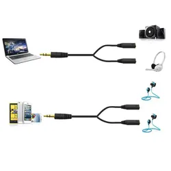 Premium Audio Stereo Y Splitter - Hi - Fi Sound 3.5mm Extension Cable (2pcs)