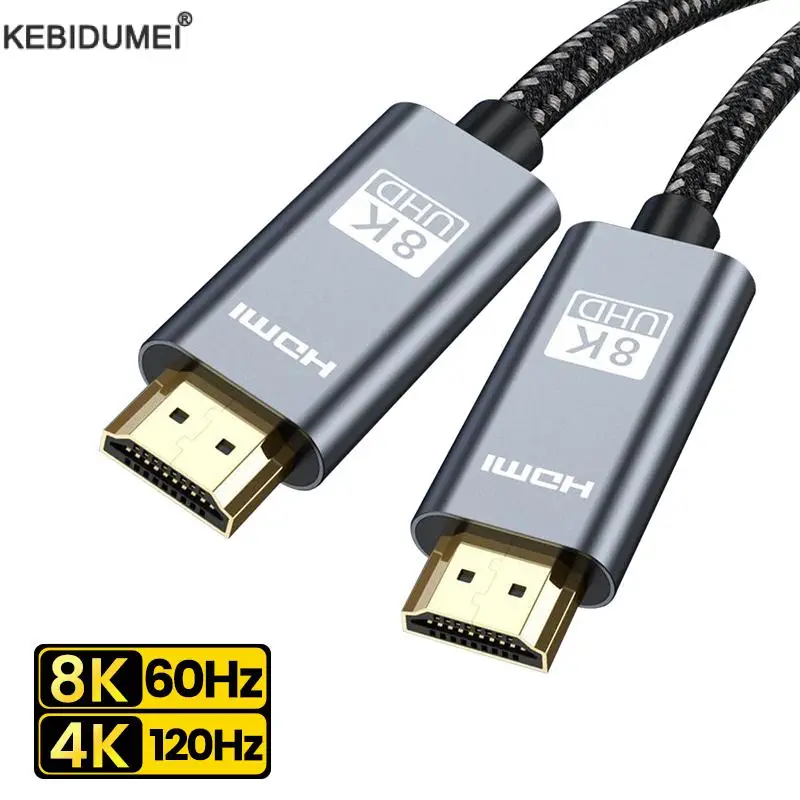 Cavo Hdmi 8K 4K @ 120Hz 8K @ 60Hz Cavo Hdmi 2.1 Adattatore 48Gbps Per Xbox Ps5/4 Chromebook Hdr Cavo Video Pc Laptop
