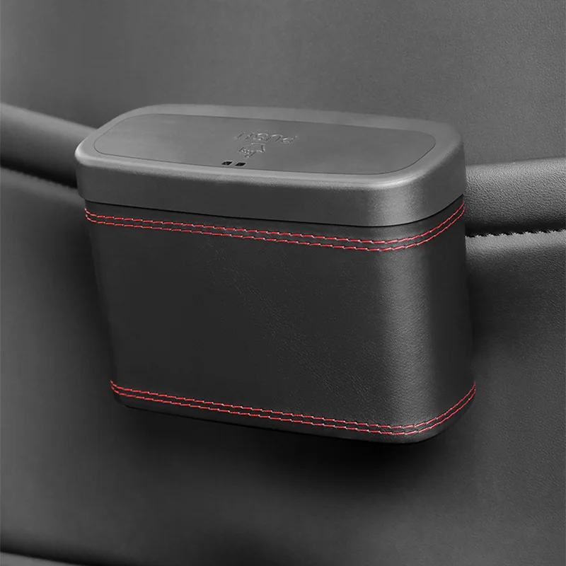 Pressing Type Automatic Lid Opening Car Trash Bin Vehicle Garbage Dust Case Storage Boxes Auto Interior Accessories Trash Can