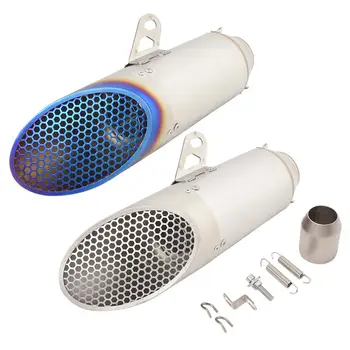 38-51MM Exhaust Pipe Universal Motorcycle Escape Muffler Stainless Steel Silencer For Dirt Street Bike Without DB Killer