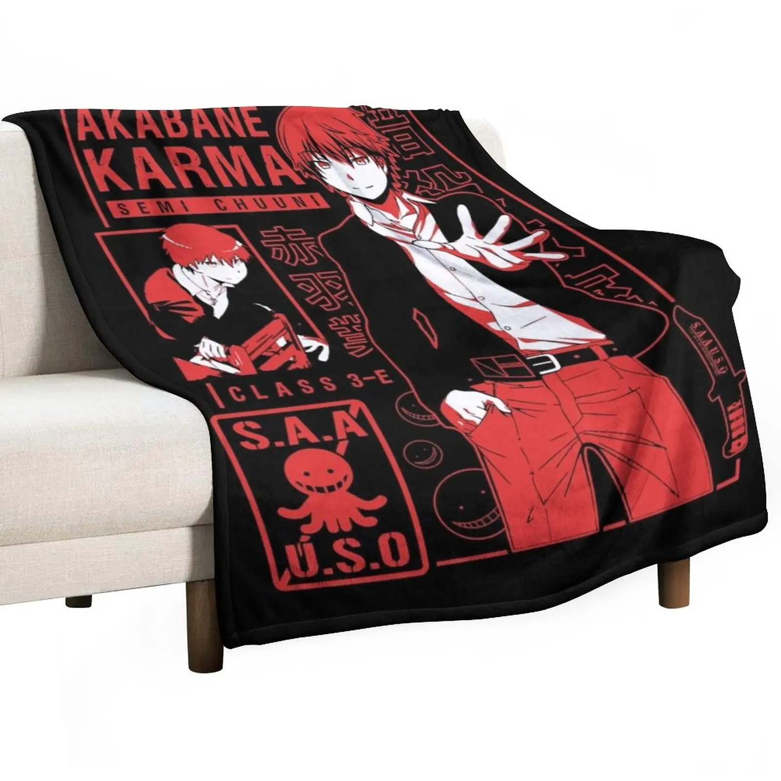 

KARMA AKABANE Classic Throw Blanket Bed Flannel Sofa Throw Bed Fashionable Blankets