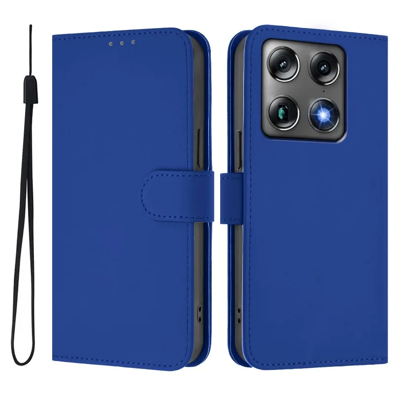 Premium Wallet Flip Cover Phone Case with Signature Lanyard and Magnetic Buckle