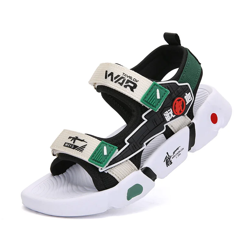 

Детские сандалии на мягкой подошве, модные дизайнерские босоножки для мальчиков, повседневная обувь для студентов, размеры 28-40, лето