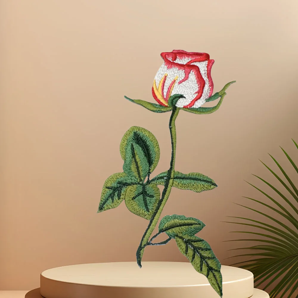 1-teiliger großer Blumen-Aufnäher zum Aufbügeln, günstige gestickte Aufnäher für Kleidung, Mantel, Jacke, Jeans, Aufkleber – Detail 2