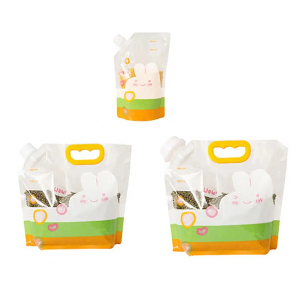 

Food Storage Bags Capacity Food Storage Bag Set with Funnel Screw Lid Handle Leak Proof Reusable Moisture-proof Rice for Kitchen