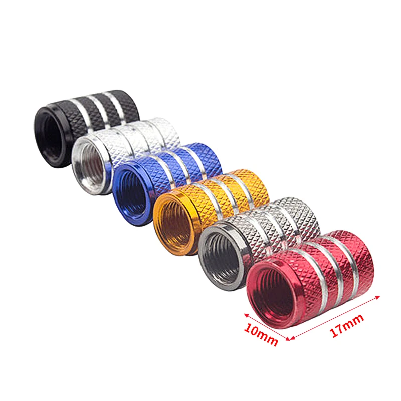 4-Piece Aluminum Anti-Theft Tire Valve Stem Caps Set