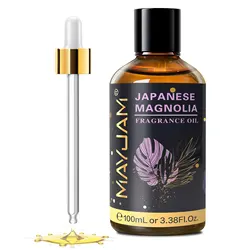 MAYJAM 100ML Aromatic Essence in White Musk, Bubble Gum, Sea Breeze, Baby Powder, Coffee, and Freesia for Candles and Humidifiers (Japanese Magnolia)