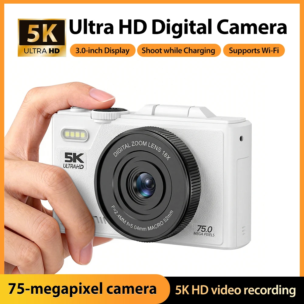 Caméra action sport 4K ultra HD montrant un écran 1.3 pouces affichant des séquences en ralenti.