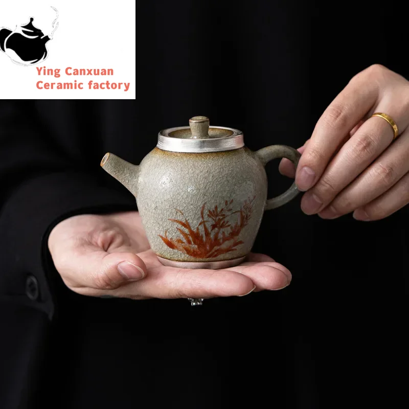 

Orchid Pot Stove Tea Set Japanese Household Retro Teapot Hand Ewer Small Tea Making Device Tea Set Teacup Sets Coaster