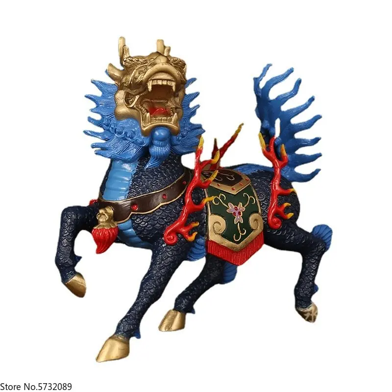 

A pair of Fire Kirin gossiping decorations, home, office, living room, desktop crafts
