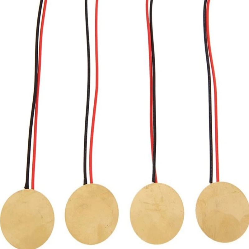 12Pcs Piezo Pickup Transducer Prewired-27Mm Contact Microphone Trigger-Discs Elements For Acoustic Instrument
