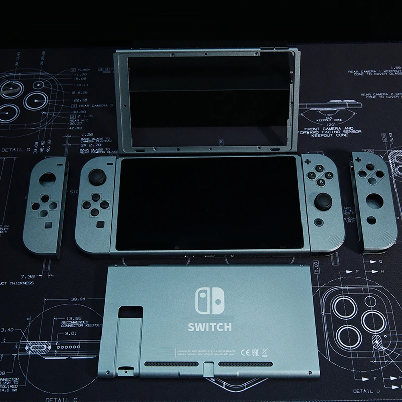 

Aluminum Alloy Shell For Nintendo Switch NS Back Plate For Switch Console Metal Back Case Replacement Housing Shell Cover