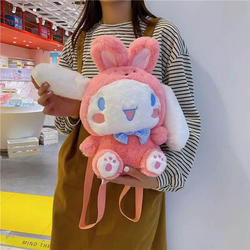 

Плюшевый Рюкзак Hello Kitty Y2K Sanrio для Хэллоуина с героями мультфильмов, милый мягкий рюкзак для девочек, сумка для кукол Jk, портативный рюкзак большой емкости