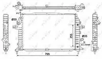 53082 Per Radiatore Acqua Motore Zafira B A17Dtr Z19Dt Z20Leh