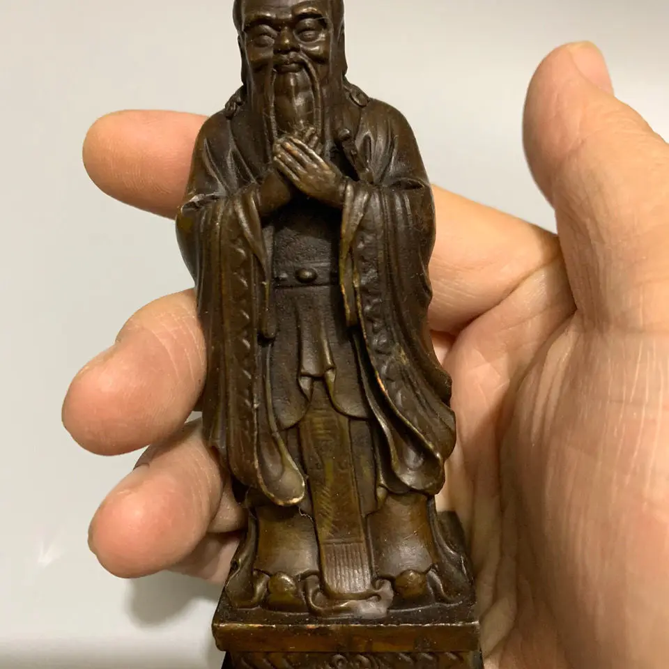 골동품 청동 유물 컬렉션, 공자 이 베셀 매끄럽고 매끄러운 코팅, 적당한 모양,..