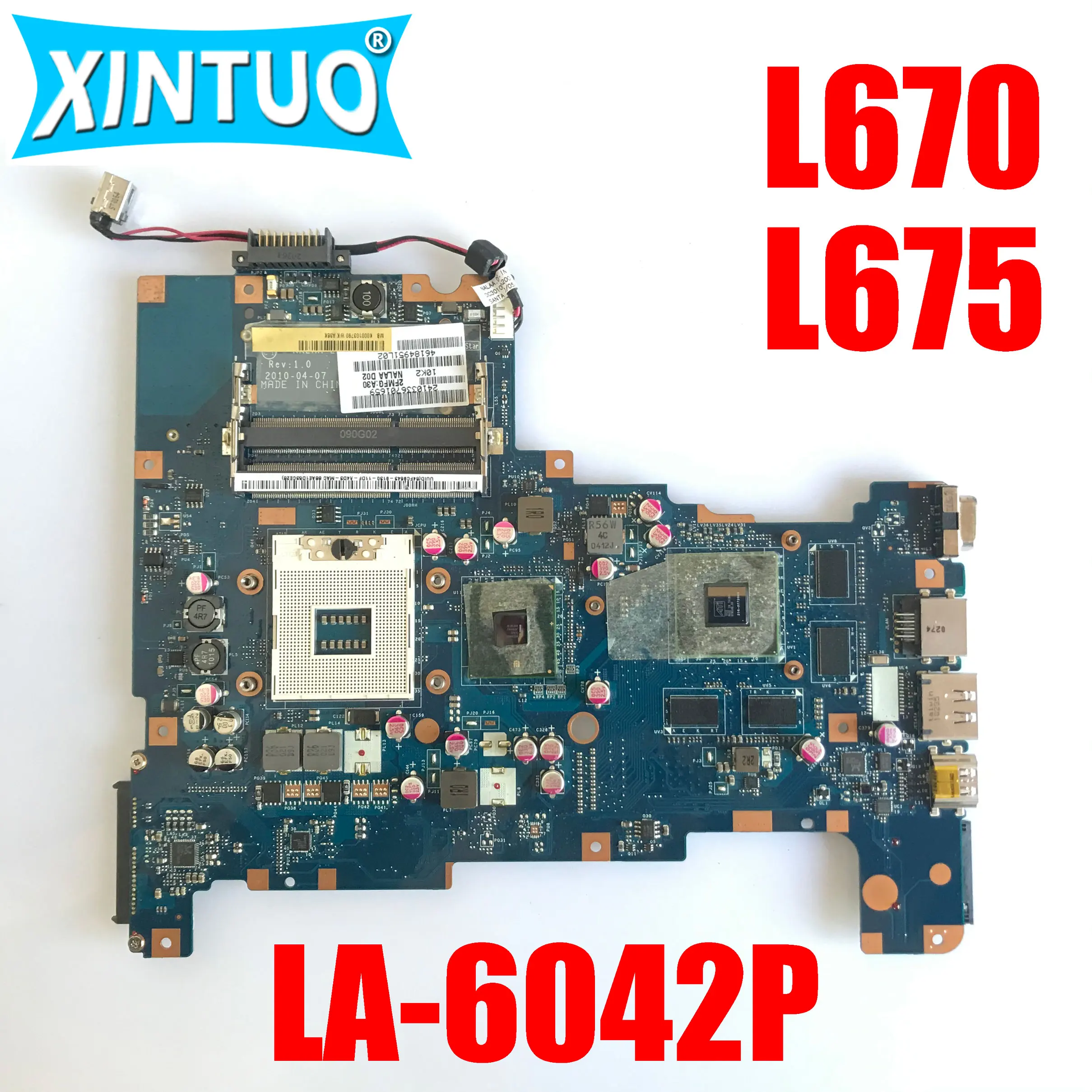 

K000103790 PC motherboard for Toshiba Satellite L670 L675 laptop motherboard NALAA LA-6042P with HD5650M 1GB HM55 DDR3 100% Test