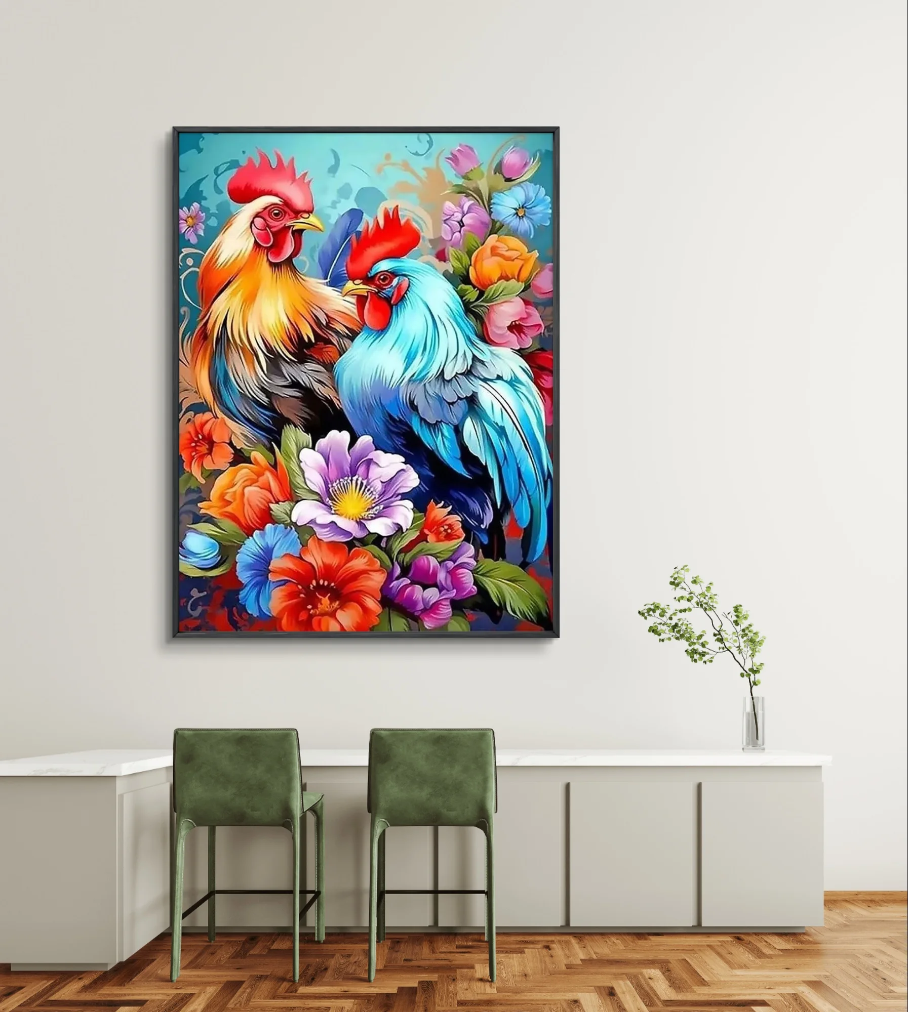 Rooster 5D Diamond Painting Painted Chicken Diy Diamond Embroidery Cross Stitch Living Room Bedroom Wall Decor Handmade Gifts