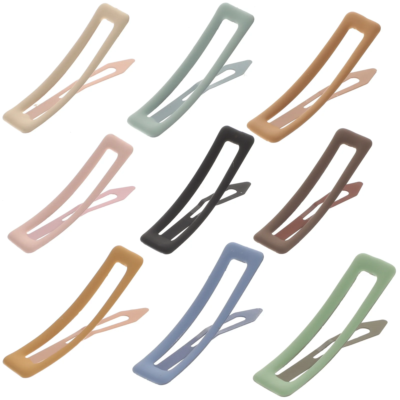 

9 Pcs Hairpin Bow Metal Clamps Women Barrettes Clips Square for Iron Girl Snap Miss