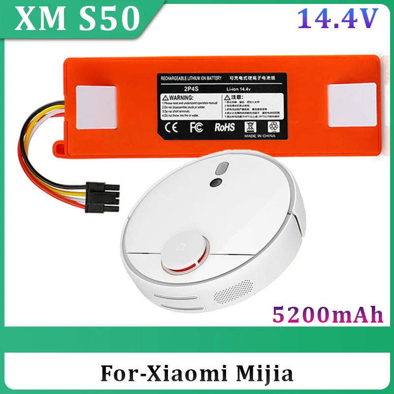 

14.4V for-Xiaomi Mijiami 1C P1904-4S1P-MM 5200mAh Robot Lithium Battery for Vacuum Cleaner Sweeping Mop G1 Robot S50 S51 S55