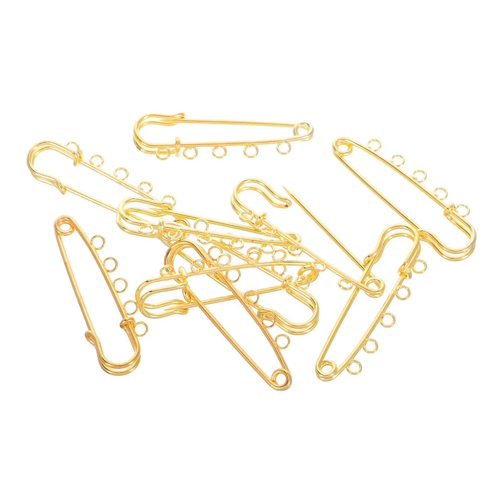 10개 작은 안전핀, 구멍이 있는 합금 브로치핀, DIY 쥬얼리 제작, 의류 수선, 공예, 펠팅, 비즈, 태슬용