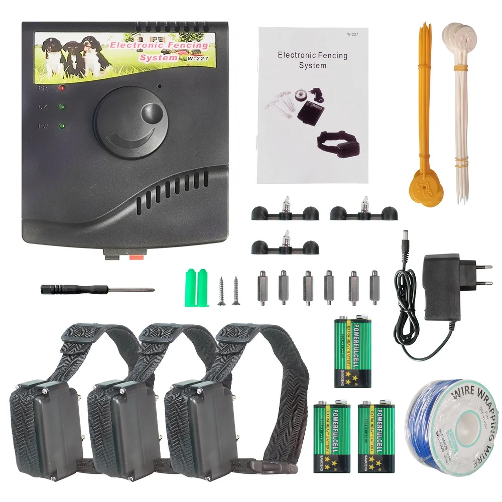 Waterproof Smart Pet Dog In-ground Electronic Fence System W-227U With USB New Radio Fence system 15-28nf dog training supplies