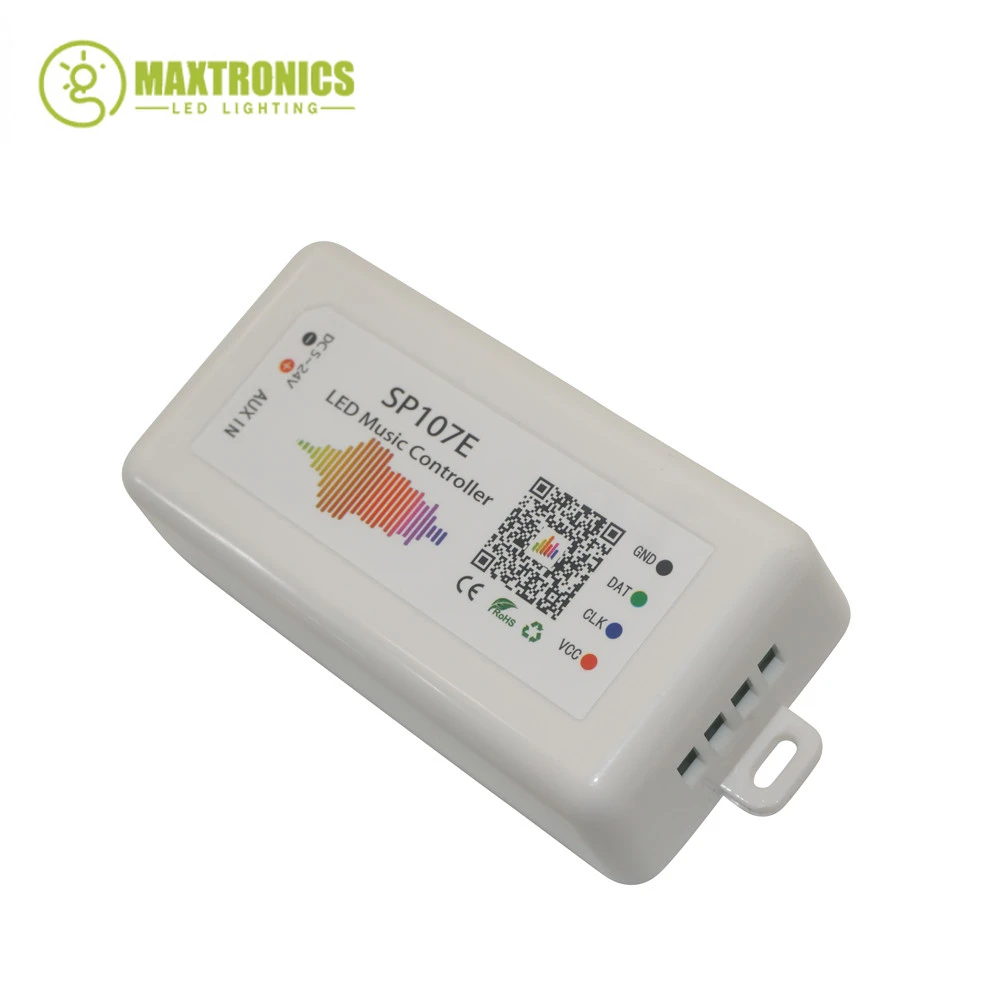 DC5-24V 블루투스 LED 음악 컨트롤러, RGB SPI LED 컨트롤러, 전화 앱, WS2812, SK6812, APA102, LPD8806 스트립 조명용, SP107E