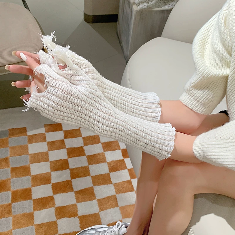 Nails Salon Decorations Pictures Personalized Knitting Trend Gloves Handheld Nail Show Display Accessories Warm Arm Sleeves 5