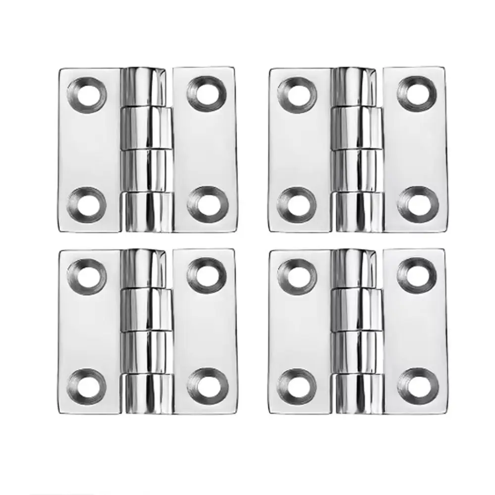 Hinge With 4 Holes 316 Stainless Steel Butt 38mm 40mm 50mm Mirror Polish Heavy Duty Marine Boat Hardware Hinges