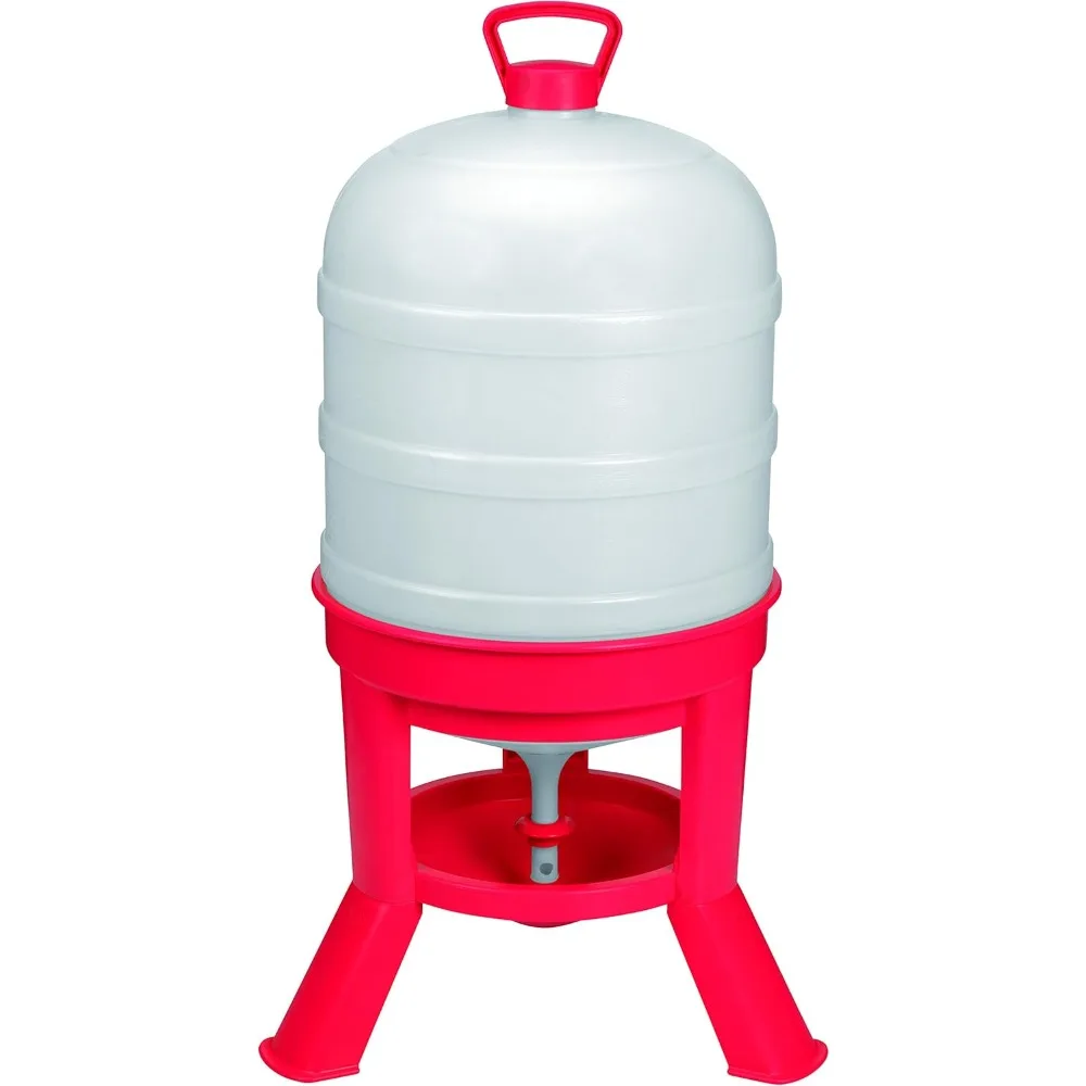 Little Giant 10 Gallon Plastic Dome Poultry Waterer,Gravity Fed Container for Chickens Ducks Birds,Hobbyists Farmers Ranchers