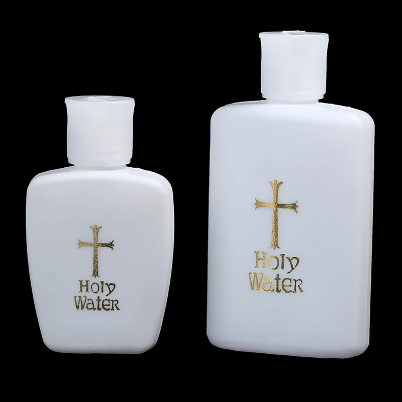 100ml Holy Water Bottle Easter Plastic Water Bottle Religious Items Easter Holy With Gold Blocking
