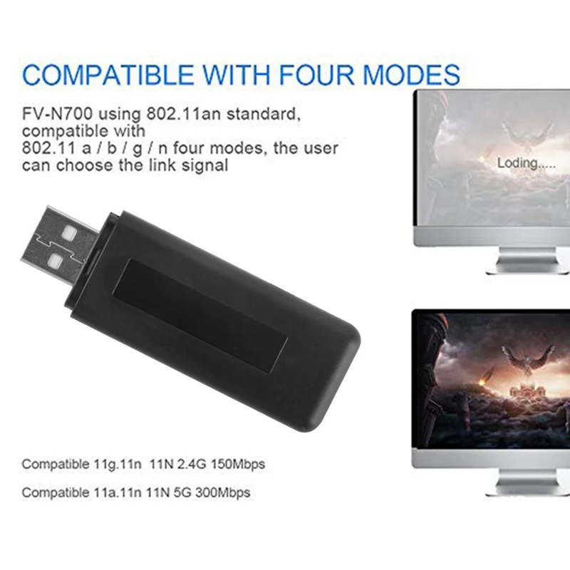 

RT5572 300Mbps USB Wifi Adapter WLAN Lan Laptop PC Wifi Audio Receiver For Smart TV Wifi Network Adapter