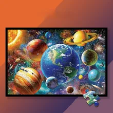 

Solar System DIY Assemble Wood Puzzle 300 Piece Adult Hand Made Alpinia Oxyphylla Anime Toy Horoscope Puzzles Toys Hobbies Funny