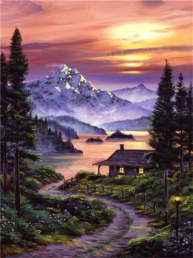 

№ 167 Раскраска по номерам, раскраска маслом своими руками, искусственная роскраска, подарок, рисование по номерам, холст, Декор, Новое поступление