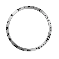 Premium Stainless Steel Compass Metal Bezel Watch Protector Ring - Galaxy 5 - 4  40mm (Speed Silver)