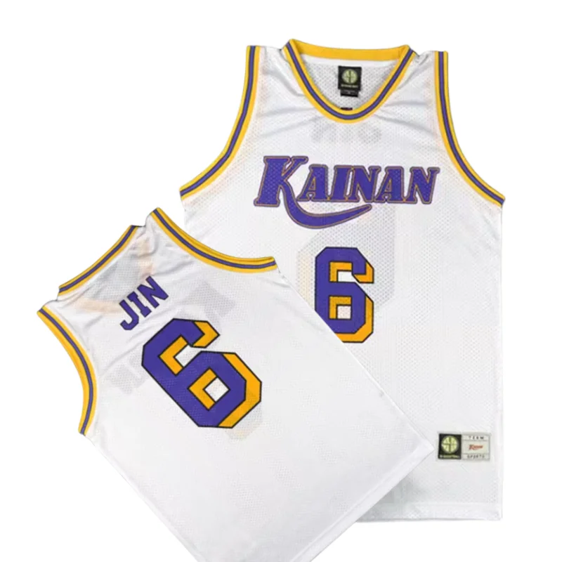 Anime Kainan #10 Nobunga Kiyota Basketball Shirt Soichiro Jin #6 Yoshinori Miyamasu #15 Shinichi Maki Basketball Jersey
