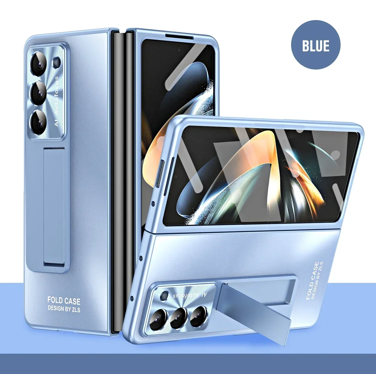 Plating Hinge 360° Shockproof Kickstand Case with Pen and Full Screen Protector