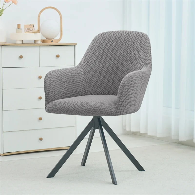 1/2/4/6pcs Jacquard High Arm Dining Chair Covers Elastic Office Chair Cover Stretch Hotel Bar Chairs Seat Slipcover Living Room