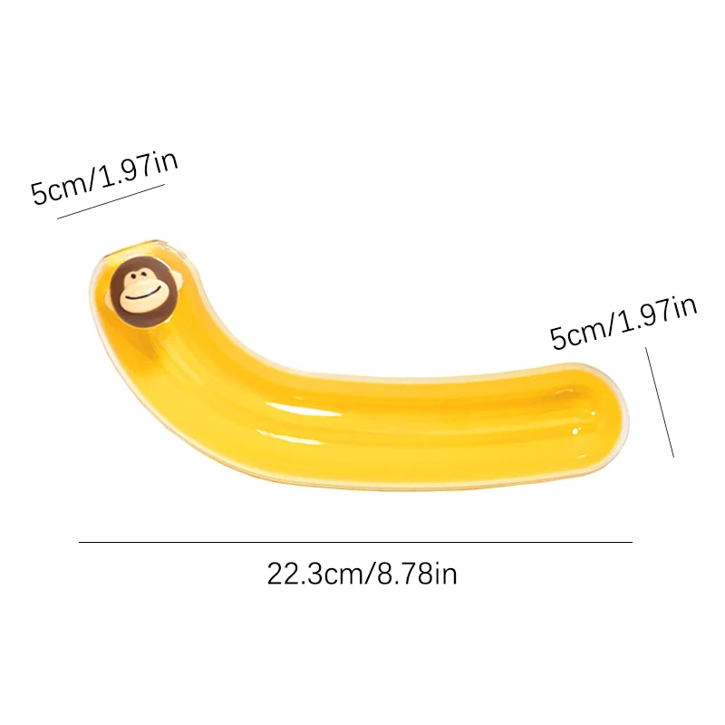 Children's Portable Banana Storage Box Squeezable Fruit Storage Box Refrigerator Crisper Outdoor Fruit Holder 1PC