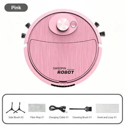 Smart 3 - in - 1 Robot Vacuum Cleaner and Mop - USB Type - C (Pink)