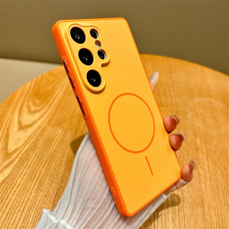 Luxury Magnetic Wireless Charging Case with Matte Bumper Cover
