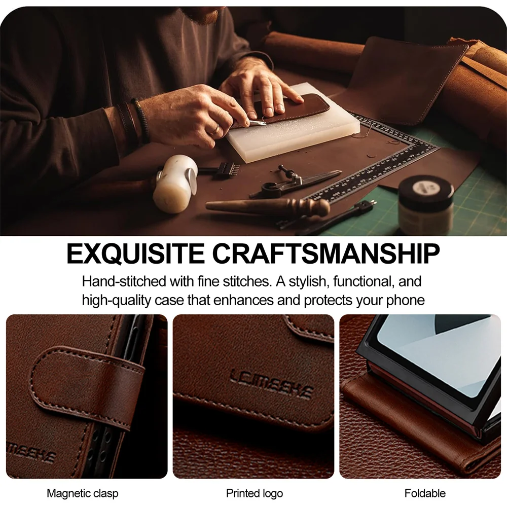 Premium Wallet Case with Card Holder - PU Leather Flip Cover