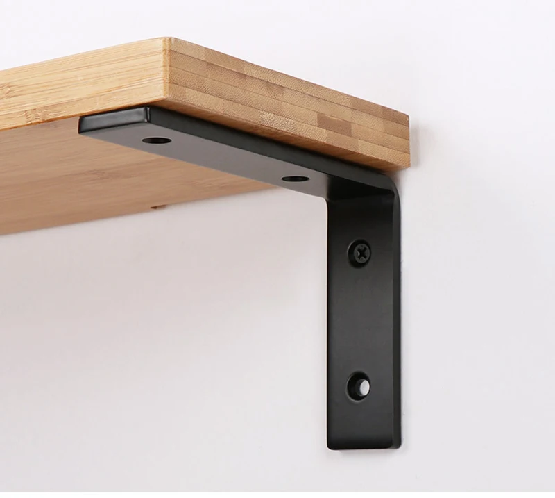 de Parede, Triângulo Preto Bracket, Partition Frame, Heavy-Duty Código Canto, 2Pcs