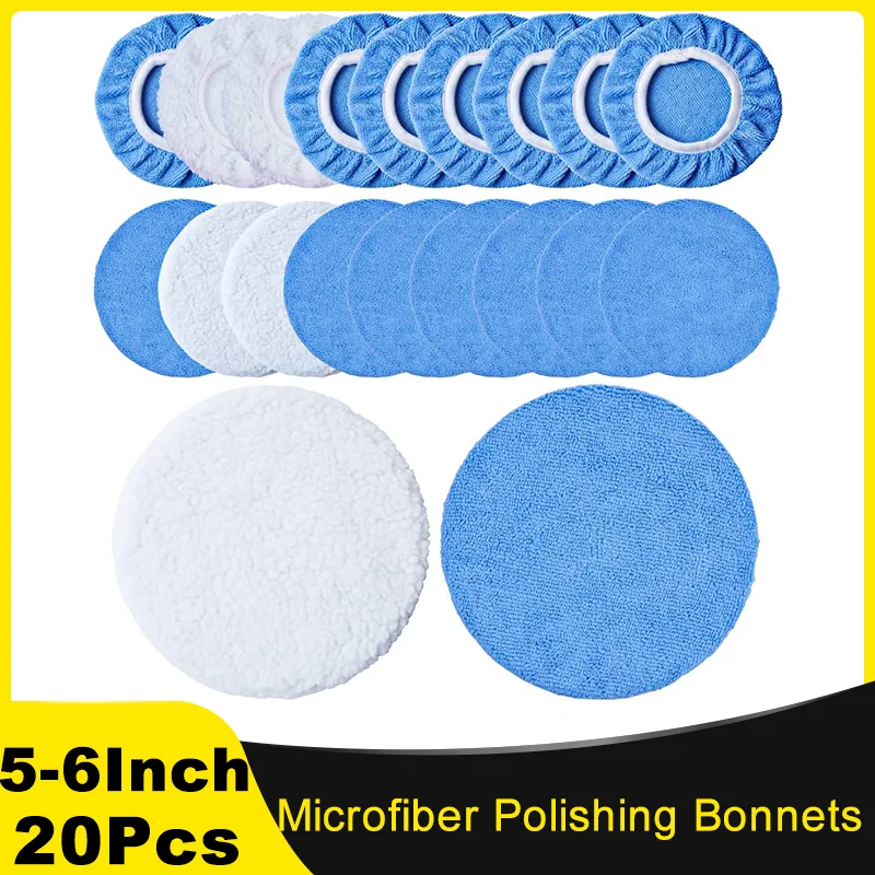 56 Inch Microfiber Polishing Kit Orbital Buffer Polisher Pad