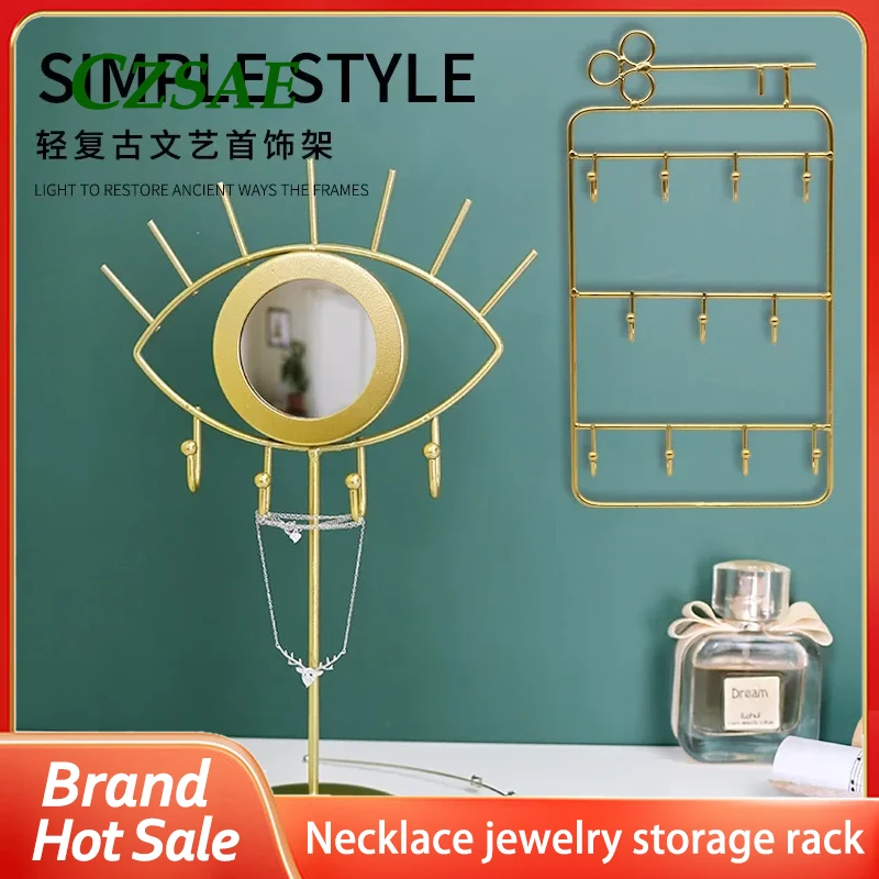 

Necklace Jewelry Earrings Storage Rack Metal Wrought Iron Crafts Simple Modern Home Decoration Display Rack